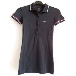 KOSZULKA damska POLO REEBOK K21666 bawełniana czarna SLIM-FIT