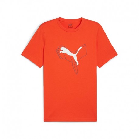 KOSZULKA męska PUMA (6682858-18) t-shirt bawełniany sportowa pomarańczowa