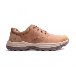 Buty męskie SKECHERS RELAXED FIT czarne (204920-DSRT) skórzane