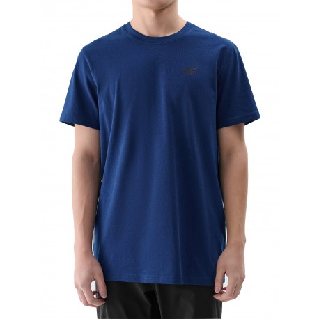 KOSZULKA 4F męska (4FWMM00TTSHM2256-46S) sportowa bawełniana granatowa