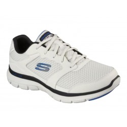 BUTY męskie SKECHERS FLEX ADVANTAGE 4.0 (232225-WBK) białe