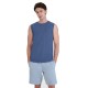 KOSZULKA męska tank top 4F męska (4FWMM00TSLEM125-32S) bawełna niebieska