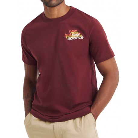 KOSZULKA męska NEW BALANCE (MT53958MHB) BORDOWA